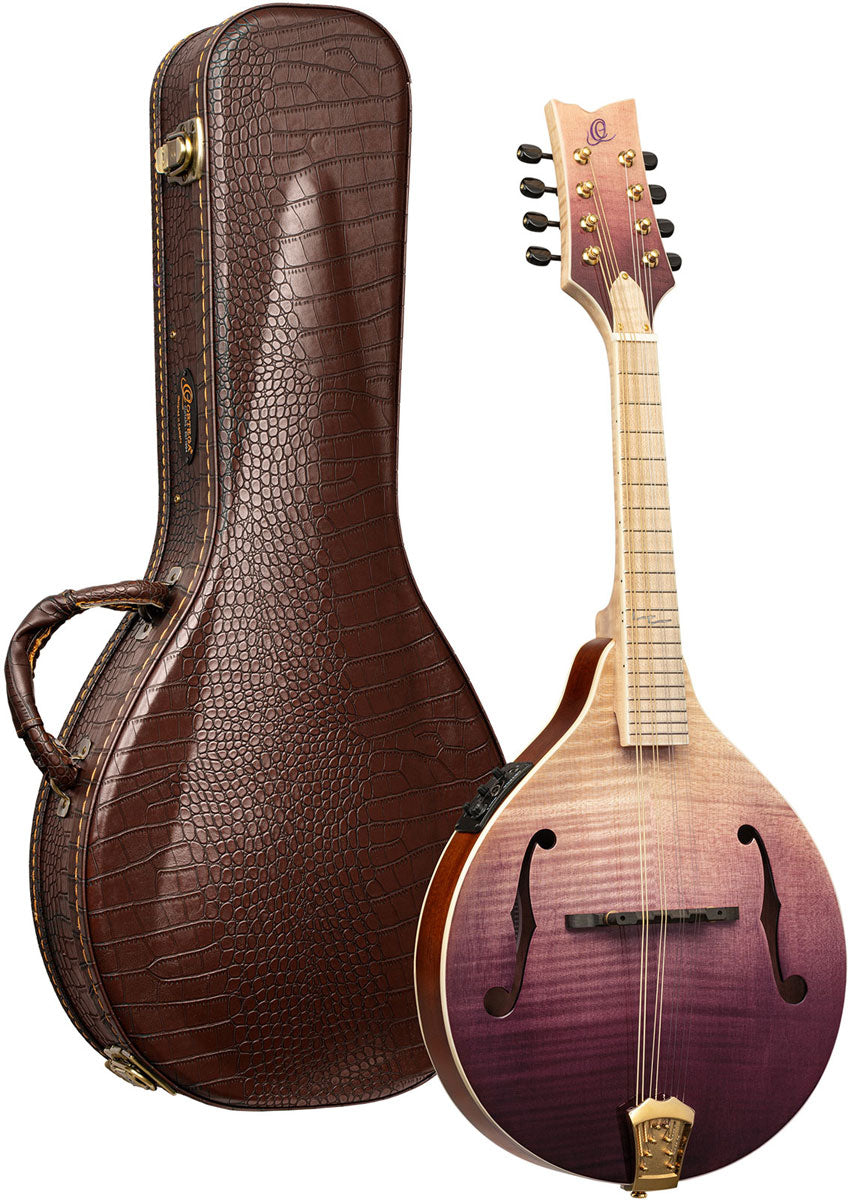 Americana A-Style-Mandoline + Croco-Lederkoffer