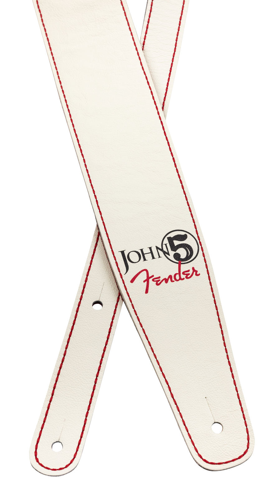 John 5 Tracolla in pelle bianca e rossa