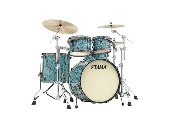 Tama STARCLASSIC MAPLE STAGE 22 DRUM KIT BLACK NICKEL SHELL HARDWARE TURQUOISE PEARL
