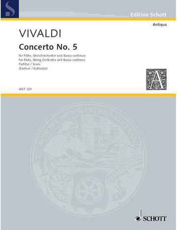 Vivaldi Antonio - Concerto No 5 Op 10/5 RV 434/PV 262
