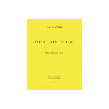 Classens - Ecoute Cette Histoire - Piano