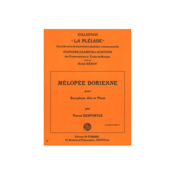 Desportes - Mélopée Dorienne - Saxophone et Piano