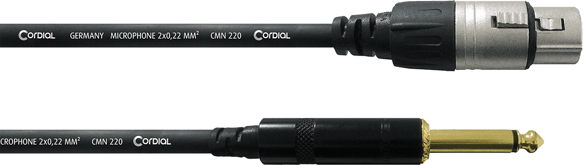 Câble Audio XLR Femelle/jack Mono 10 M