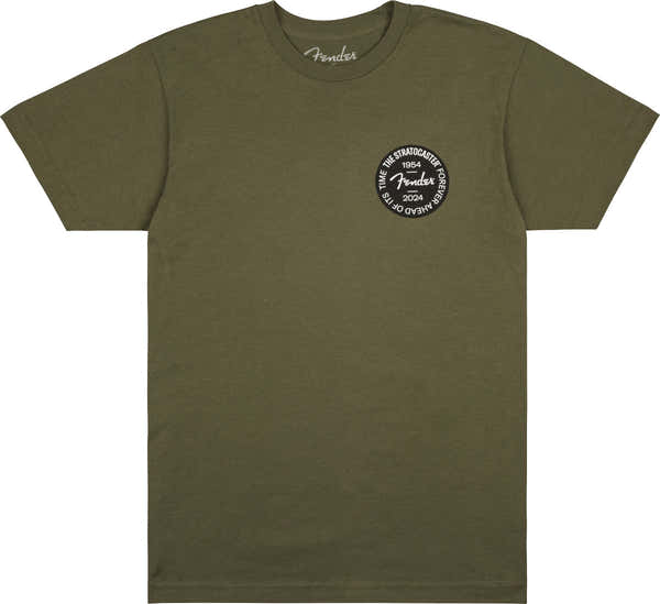 "XL" Stratocaster 70Th Anni Badge Tee Olive
