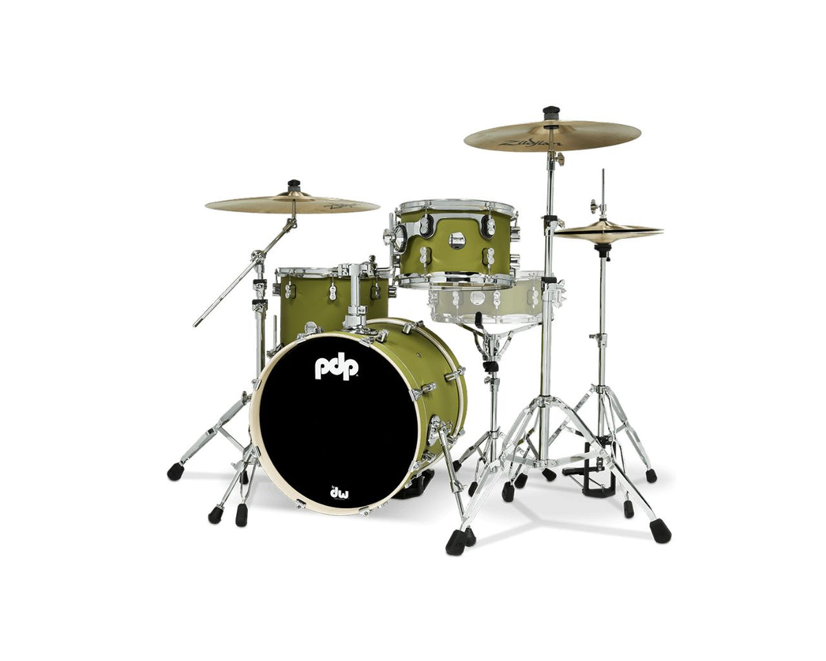 SHELL SET CONCEPT MAPLE FINISH PLY BOP KIT 18" SATIN OLIVE PDCM18BPSO