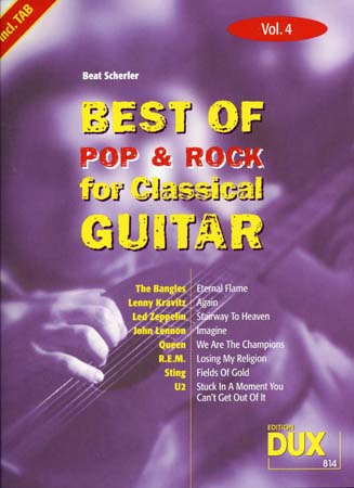 BEST OF POP & ROCK FOR CLASSICAL GUITAR SOLF. & TAB VOL.4