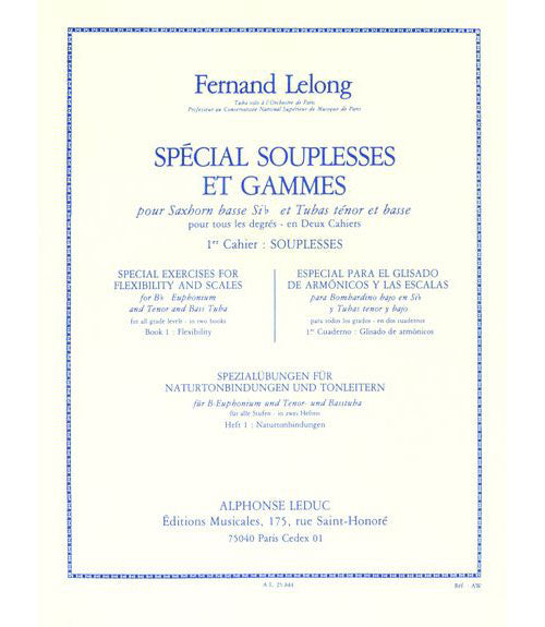 Leduc LELONG F. - SPECIAL SOUPLESSES ET GAMMES VOL.1 - TUBA