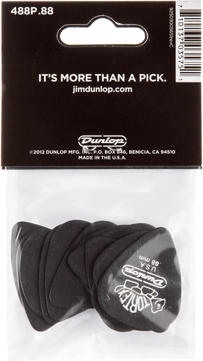 12 x 0,88mm Tortex Pitch Black
