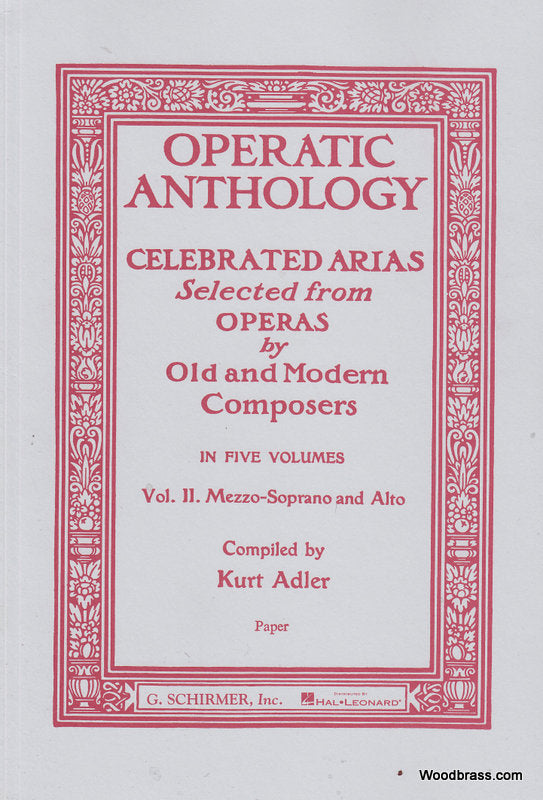 Schirmer Operatic Anthology Vol. 2 - MEZZO-soprano et Piano