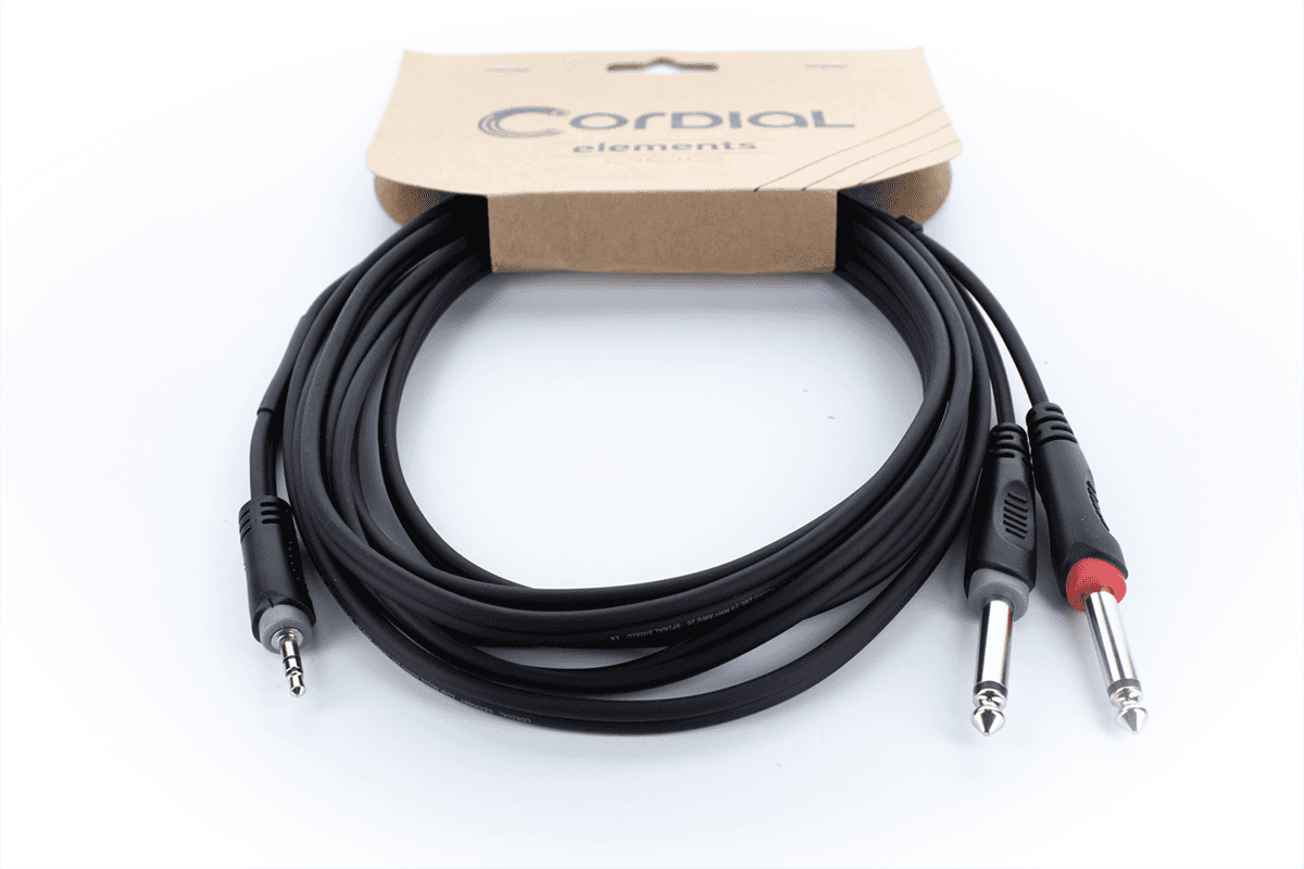 Cavo Y Sdoppiatore Mini-Jack Stereo / 2 Jack Mono 1,5 m