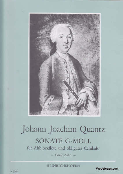 QUANTZ J.J. - SONATA G-MOLL - FLB ALTO ET CLAVECIN OBLIGE