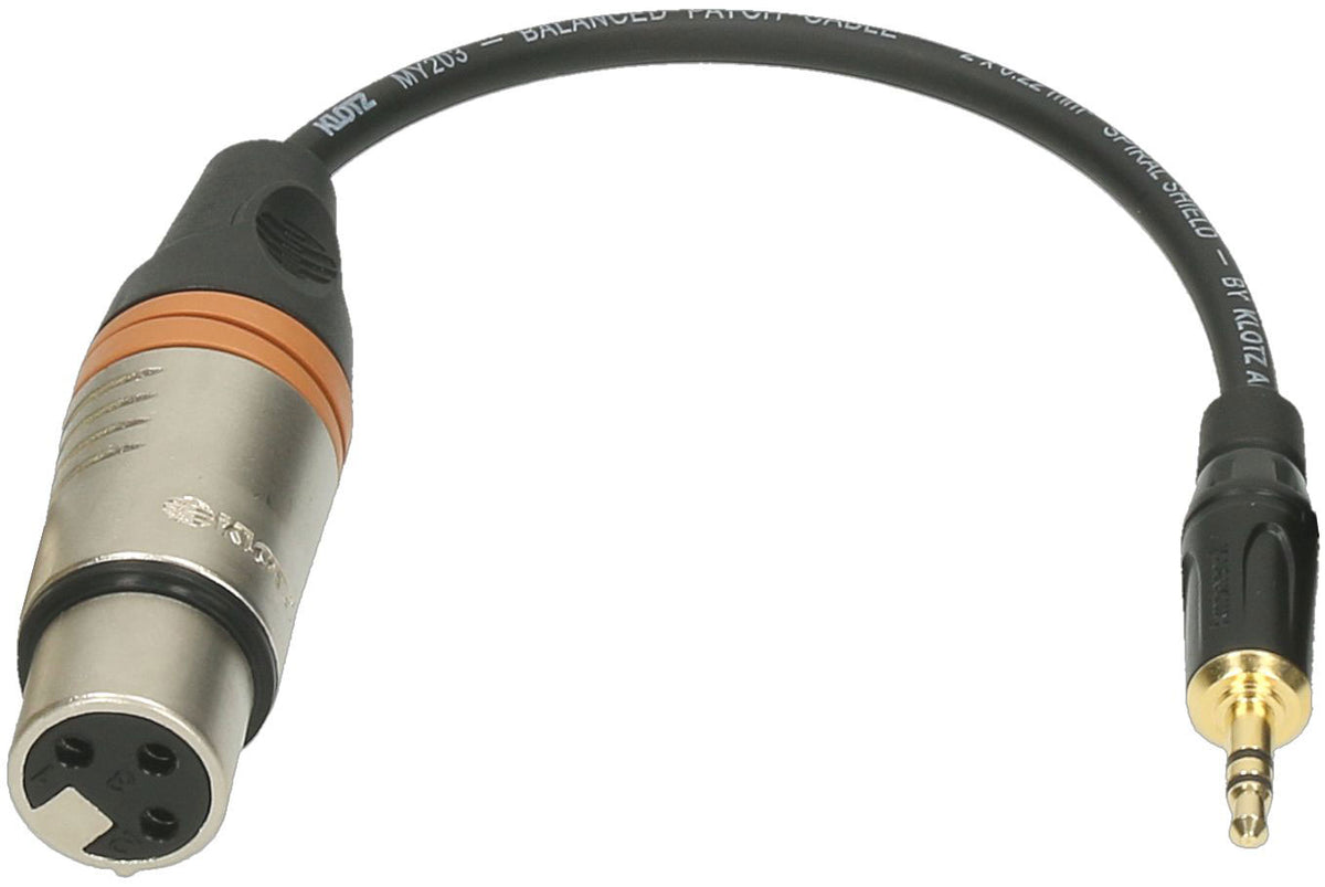 Klotz XLR-FP3.5 XLR F-jack 3,5 St. Adapt. 0,2M Xlr3P F  - Jack 3P 6,35Mm