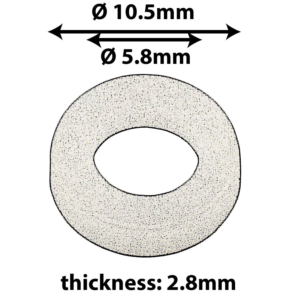 CB-W - RONDELLA NYLON PER VITE TIRANTE - BLANCA (X20)