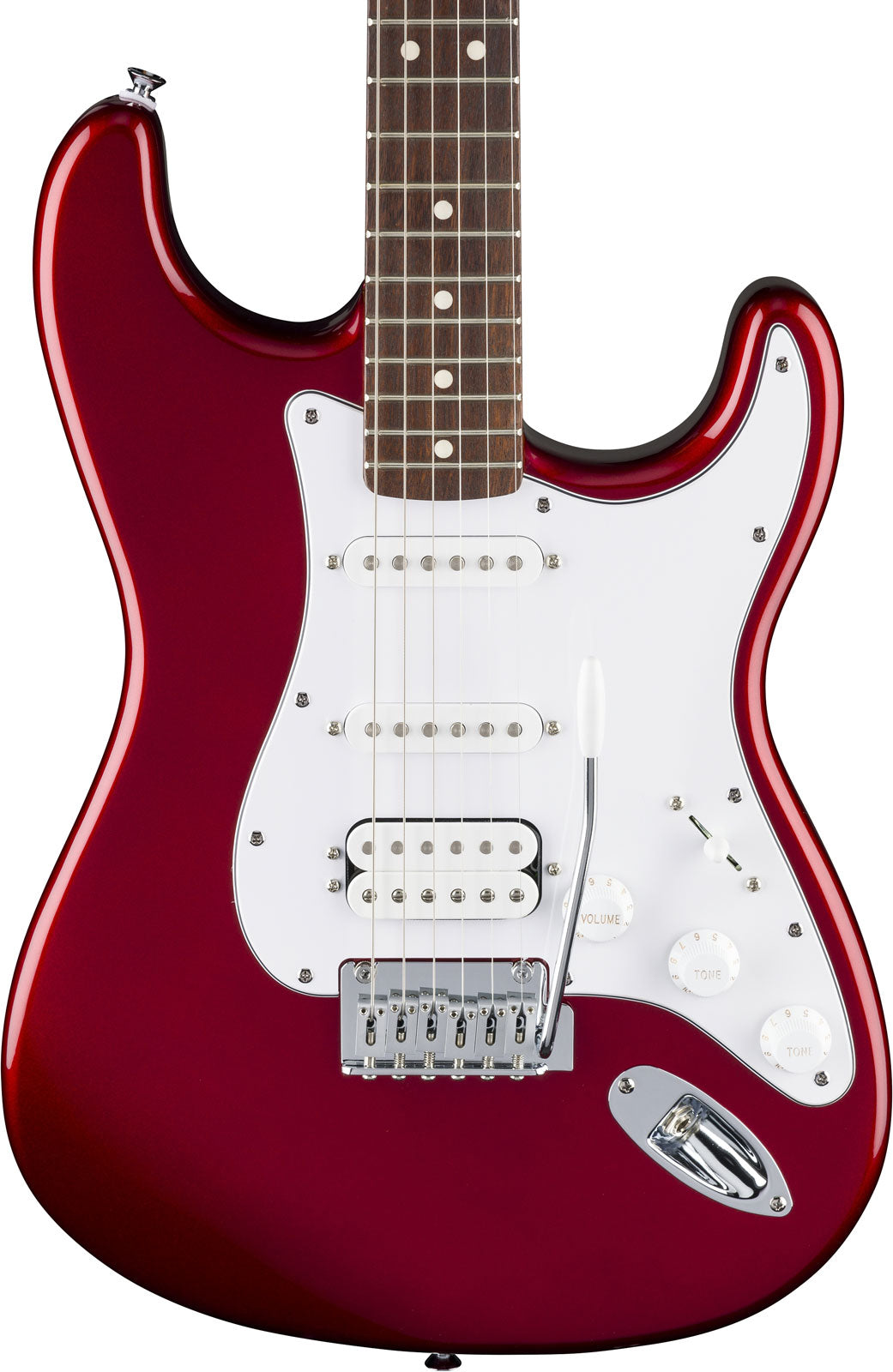 Standard Stratocaster HSS LRL White Pickguard Candy Cola