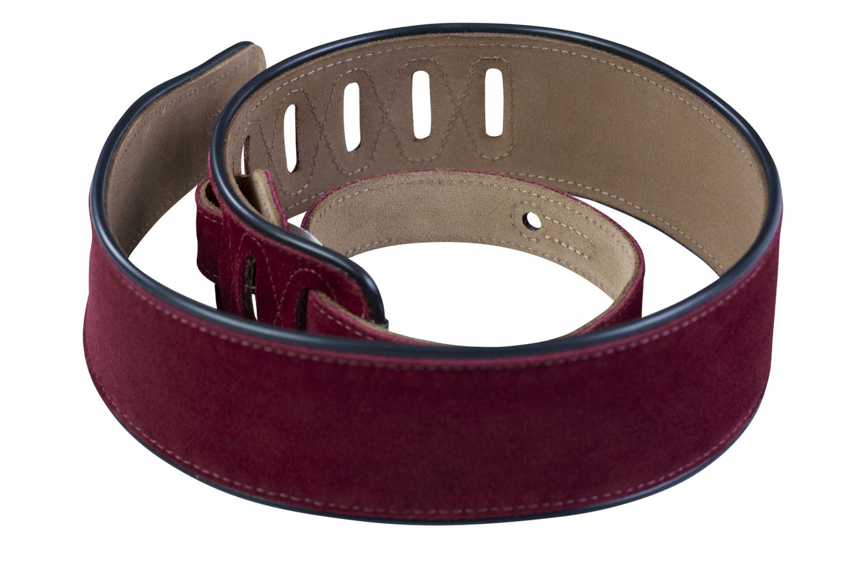 6,4cm Avec Rebord Noir Avec Logo En Cuir Burgundy