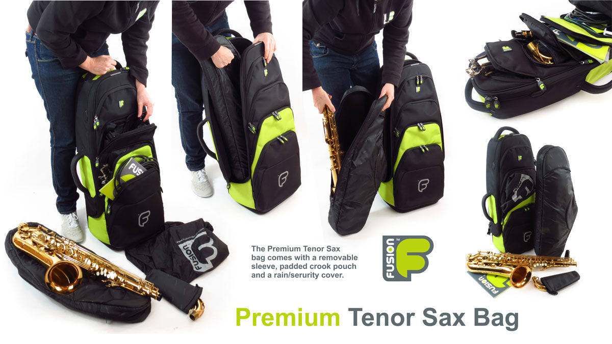 Custodia Premium Nera/Verde per Sassofono Tenore