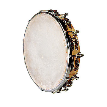 Tamburello Pelle Naturale - 25 CM + Piattini