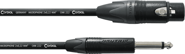 Cordial Cable Audio XLR Femelle/jack Mono 2,5 M