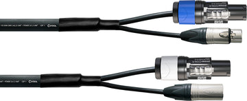 Cavo DMX XLR a 5 poli + Powercon 5 M