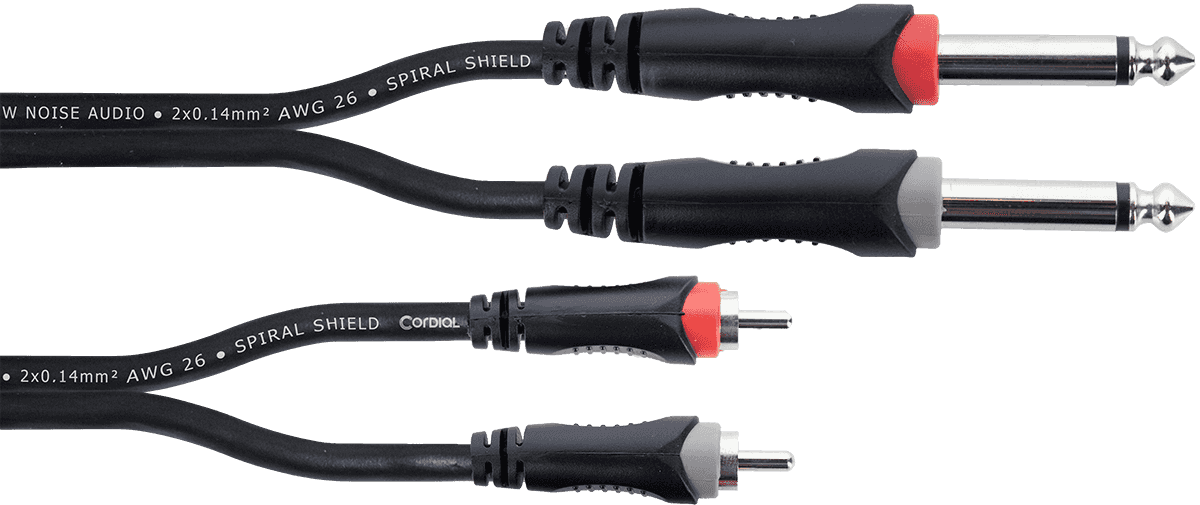Cavo Audio Doppio Jack Mono - RCA 1 M