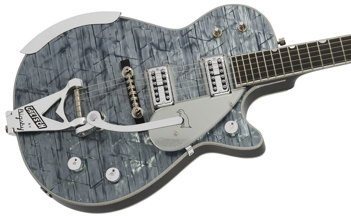 G6134T-58 LTD Penguin String-Thru Bigsby Ebo Light Blue Pearl