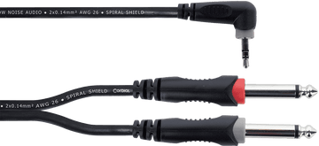 Cavo Y Mini-jack Stereo Angolato / 2 Jack Mono 3 M
