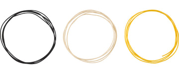 Pure Vintage Cloth Wire 22 AWG 5" Black White Yellow