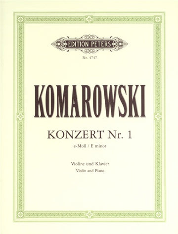 Komarovsky - Concerto No.1 E Minor - Violin And Piano
