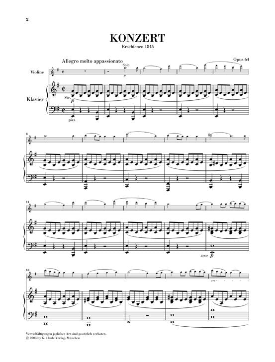 Mendelssohn B F. - Violin Concerto E Minor Op. 64