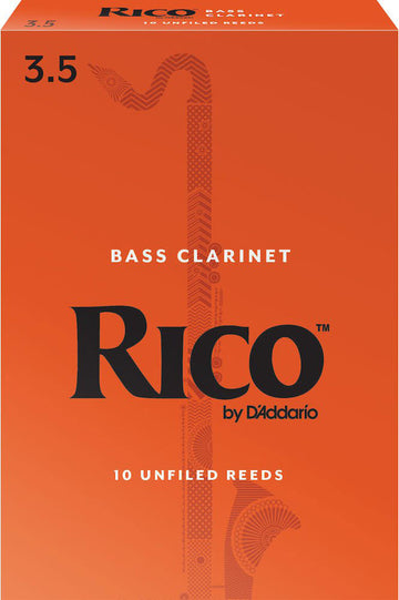Rea1035 - Anches Rico Royal Clarinette Basse Force 3.5 Pack De 10