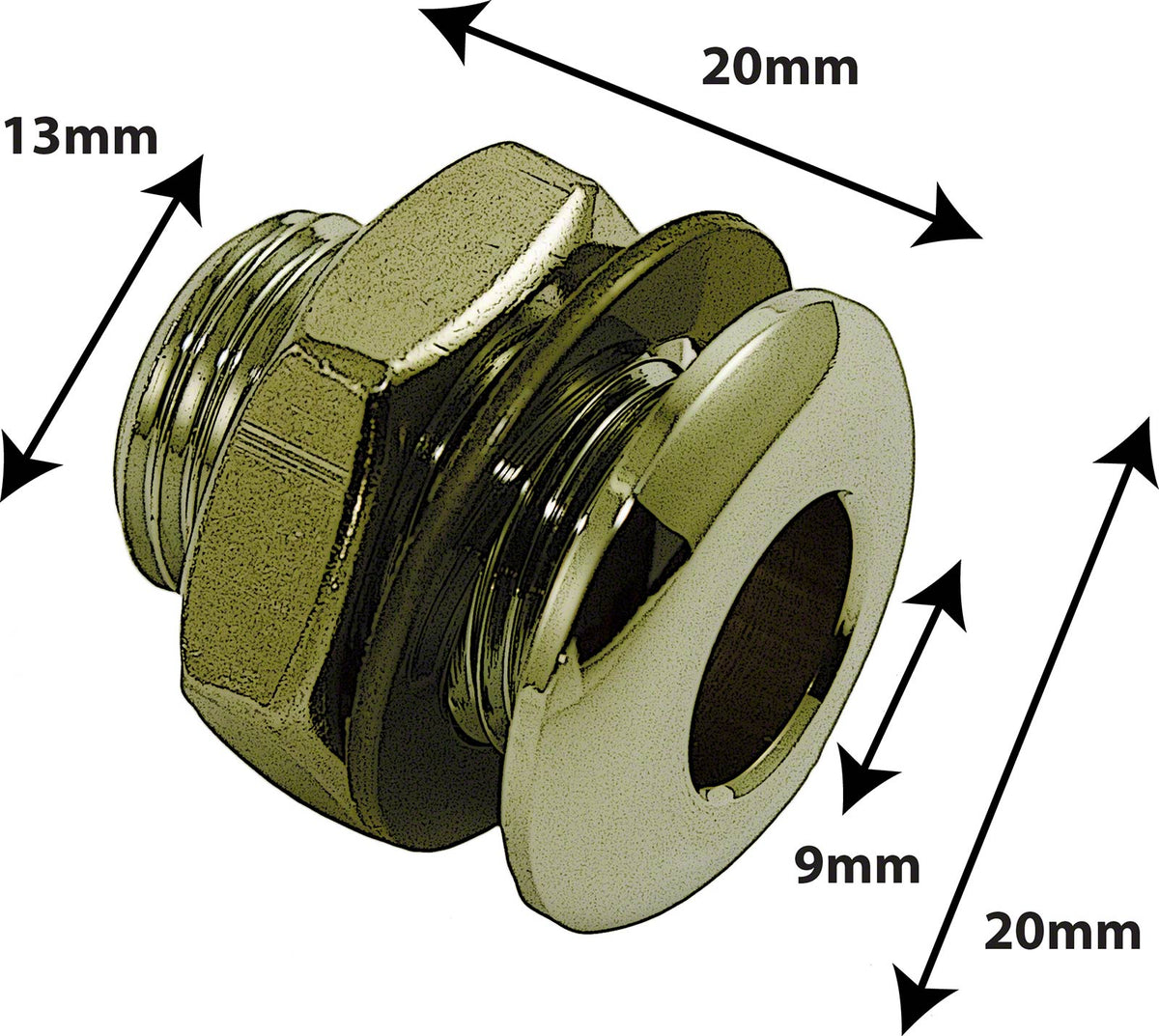 AVH2BR - Event De Décompression Die Cast 20mm Dor