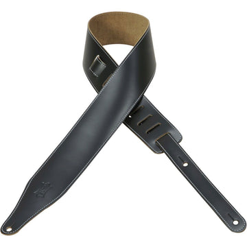 6,4 Cm Cuir Avec Coutures Decoratives Black