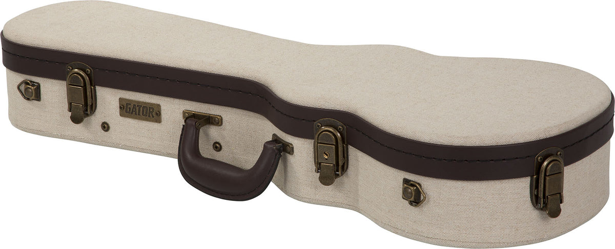 Konzert-Ukulelenkoffer Beige aus Holz Deluxe - GW