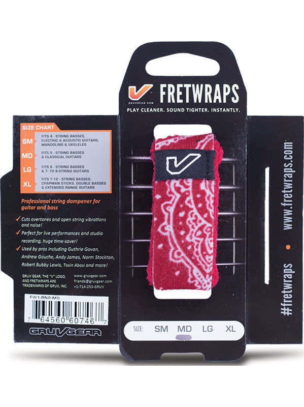 FretWraps Red Bandana - Large
