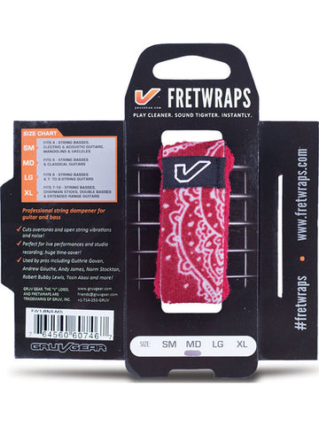 FretWraps Rote Bandana - Groß