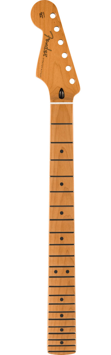 SATIN ROASTED MAPLE STRATOCASTER LH NECK 22 JUMBO FRETS 12" MAPLE FLAT OVAL SHAPE