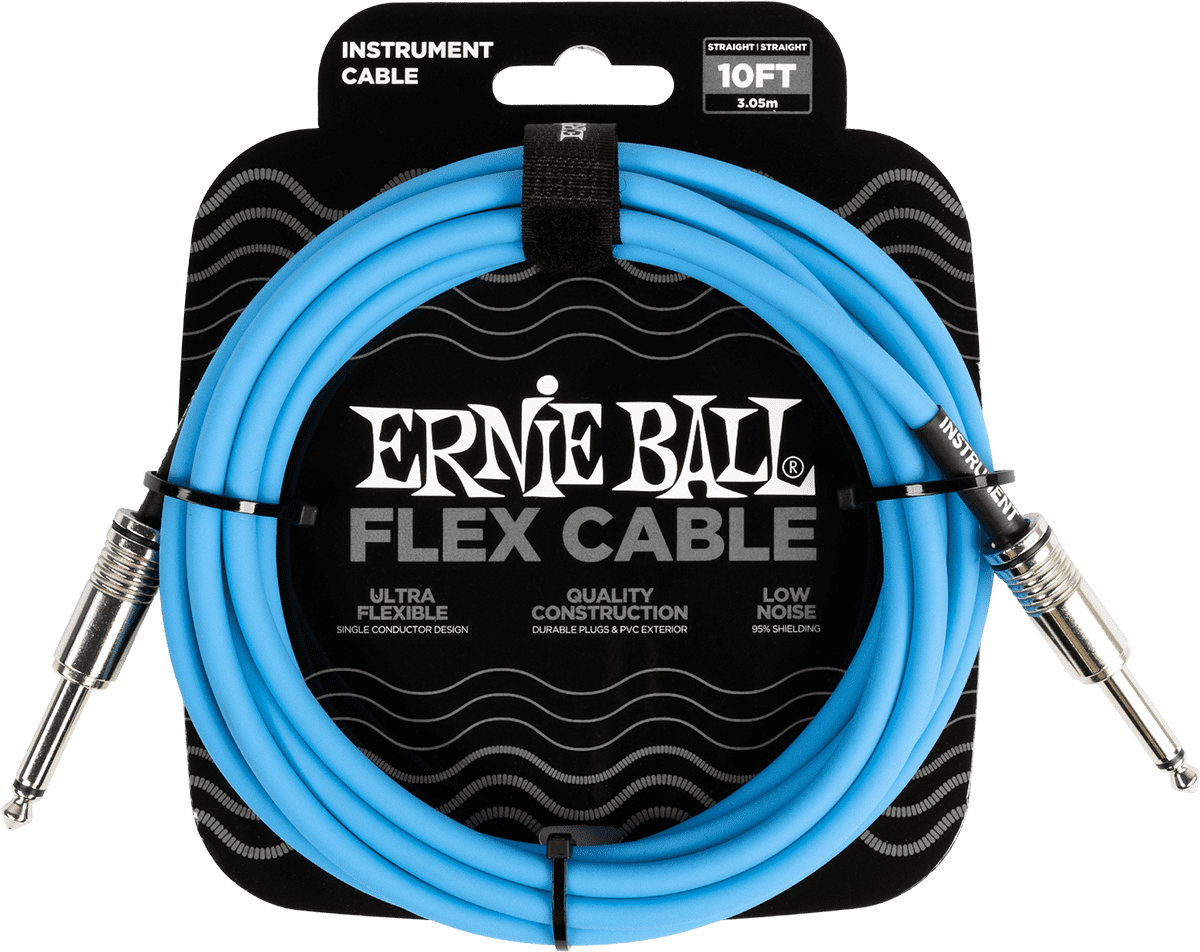 Câbles Instrument Flex Jack/jack 3M Bleu