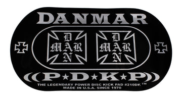 210dkic - Pad Autocollant Grosse Caisse Double Pédale - Iron Cross