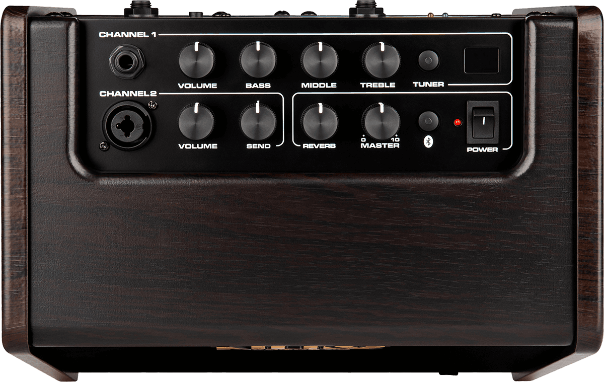 25 WATT ACOUSTIC AMP ON 2 CHANNEL BATTERY + EFFECTS