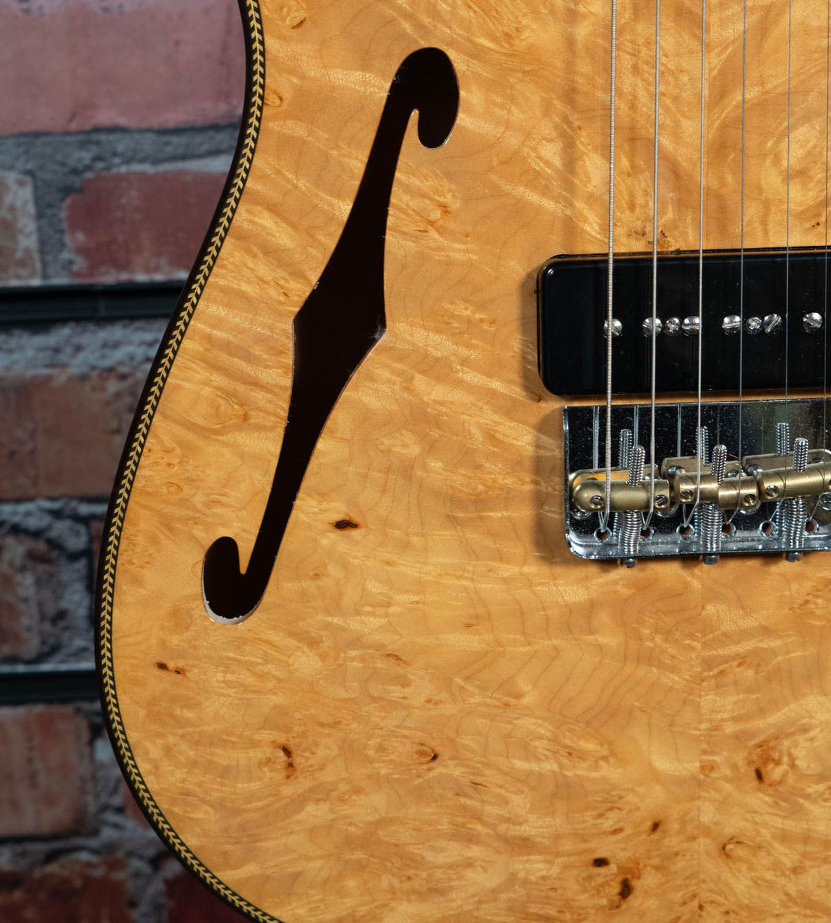 Telecaster Dual P90 Ahornmaser NOS Gealtertes Natur Artisan