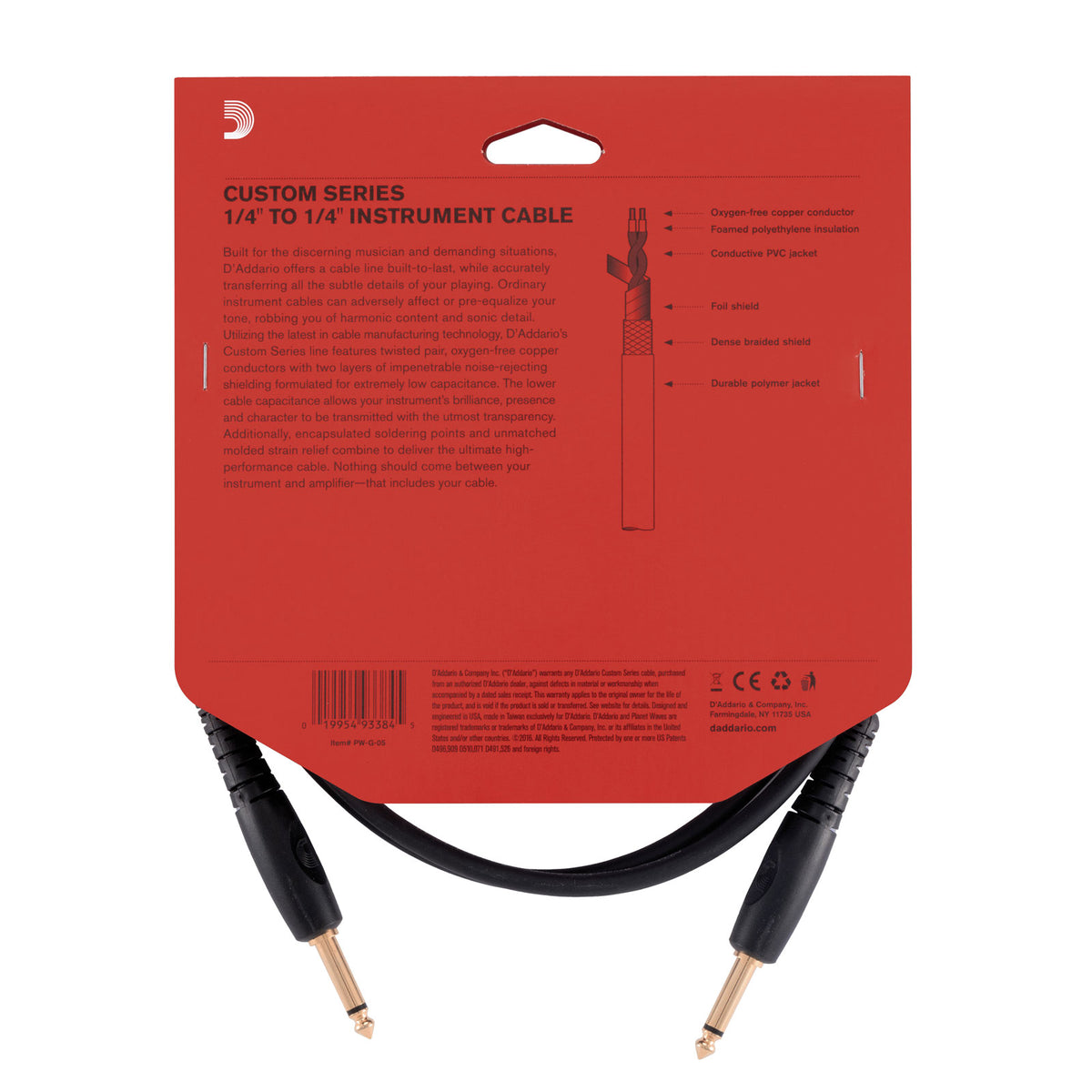 Custom Series Instrument Cable 1.5M