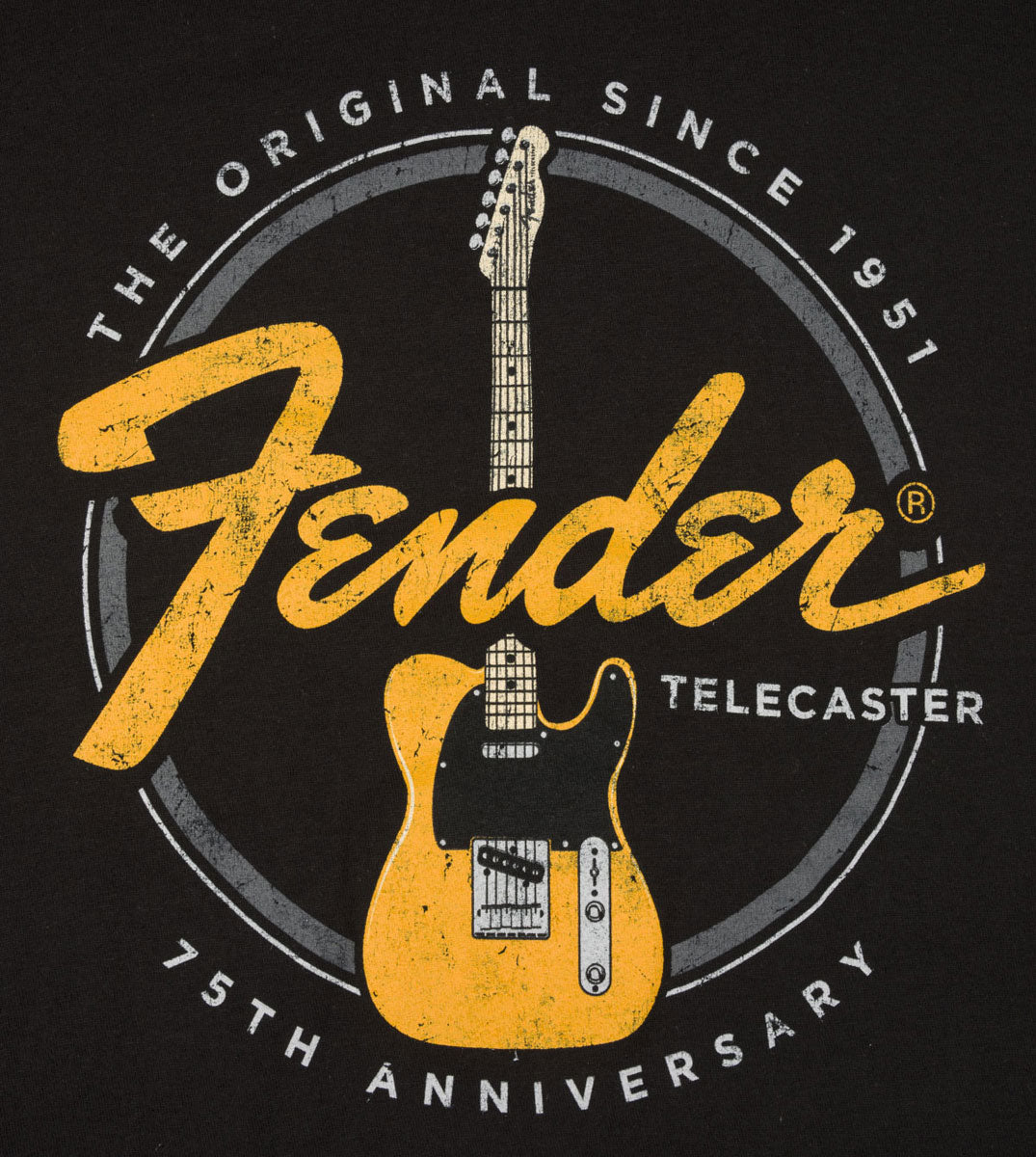 "XL" T-Shirt 75th Telecaster Vintage Black