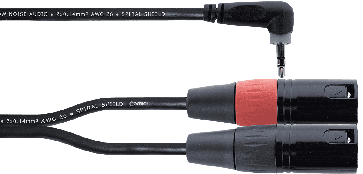 Cavo Y Mini-jack Stereo Angolato / 2 XLR Maschio 3 M