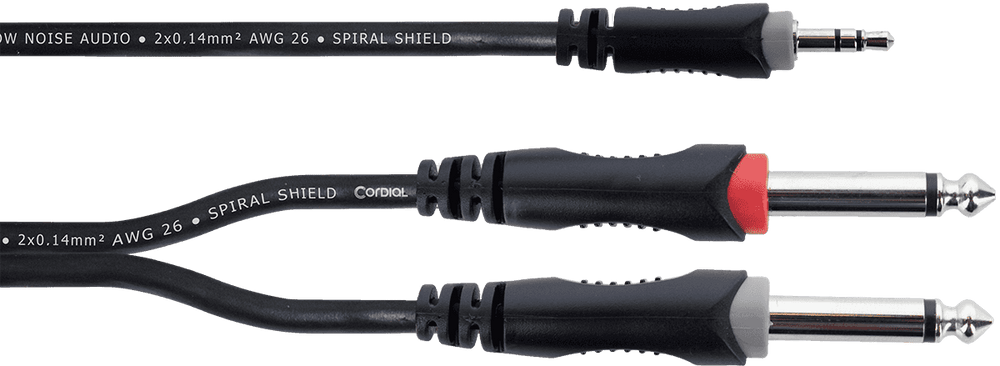 Cordial Câble Y Bretelle Mini-jack Stéréo / 2 Jacks Mono 3 M
