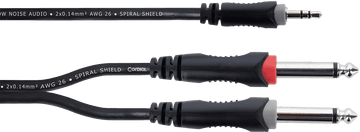 Câble Y Bretelle Mini-jack Stéréo / 2 Jacks Mono 3 M