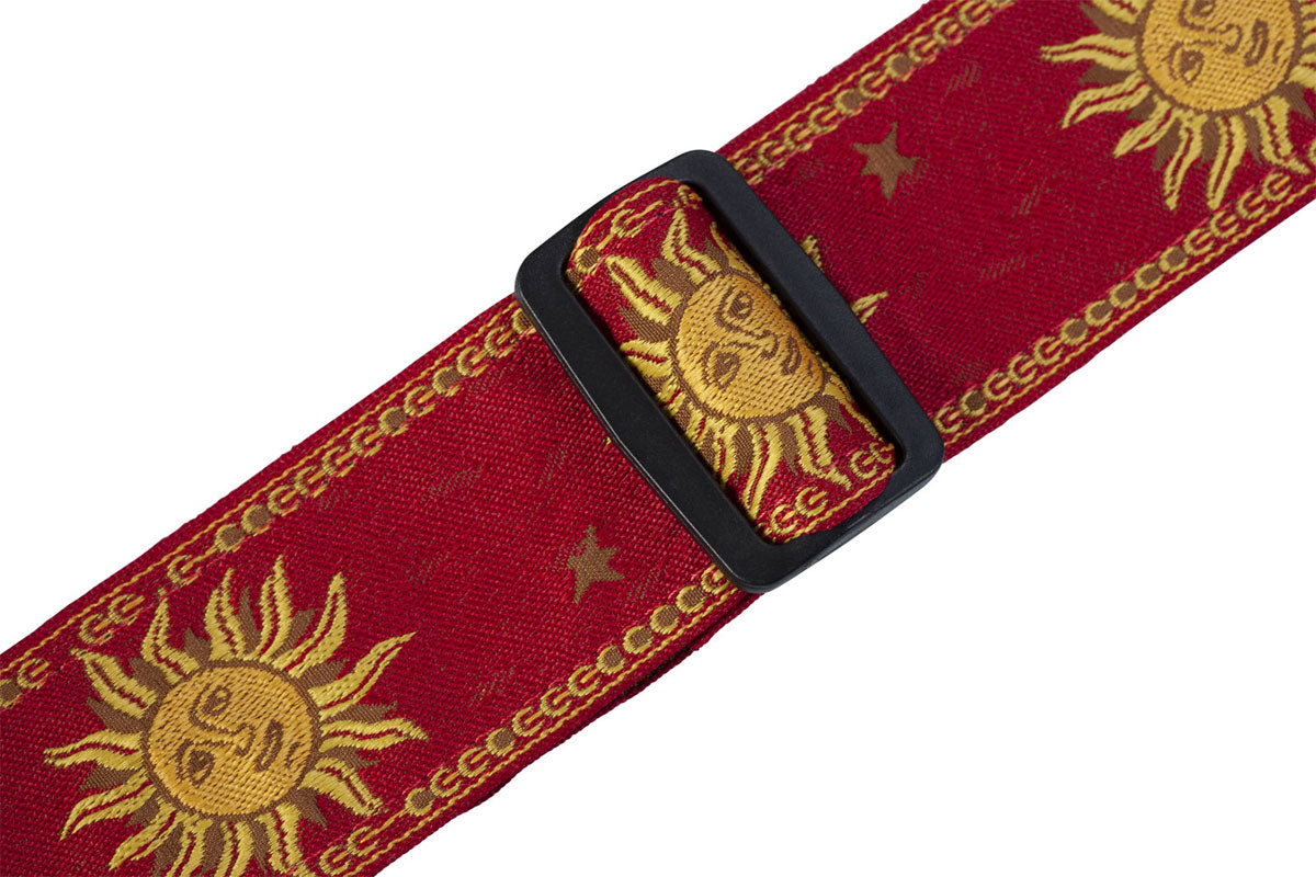 5 CM Polypropylene & Cuir Motifs Soleil Rouge