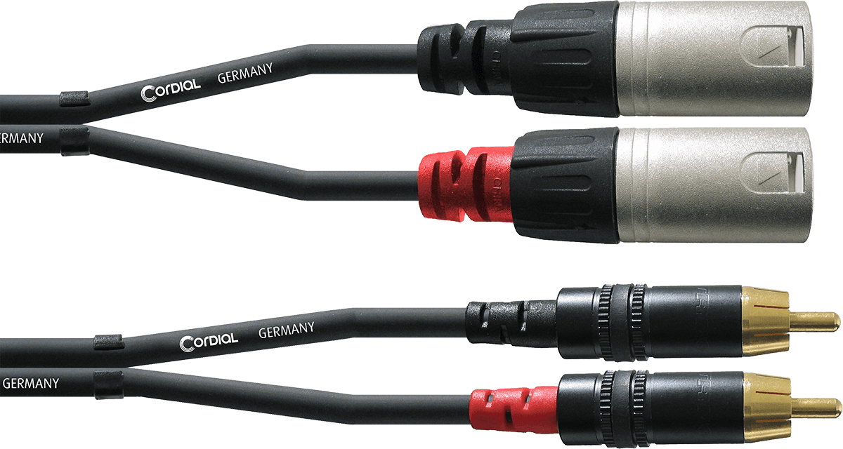 Cavo Audio Doppio XLR Maschio/RCA 1,5 M