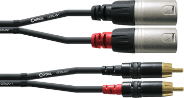 Cavo Audio Doppio XLR Maschio/RCA 1,5 M