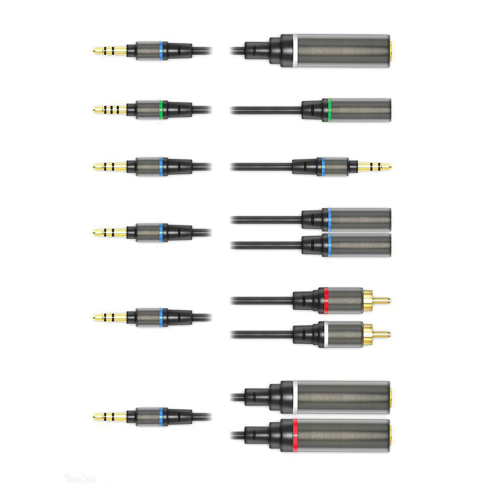 Ik Multimedia Iline Mobile Music Cable Kit Collection de 6 Cables Audio Haute Qualite Pour Appareils Mobiles