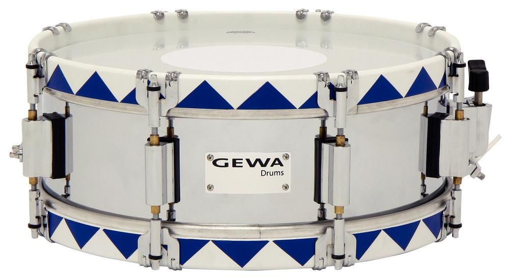 HISTORIC - MARCHING SNARE DRUM - 14" x 5" - BLUE ZIGZAG
